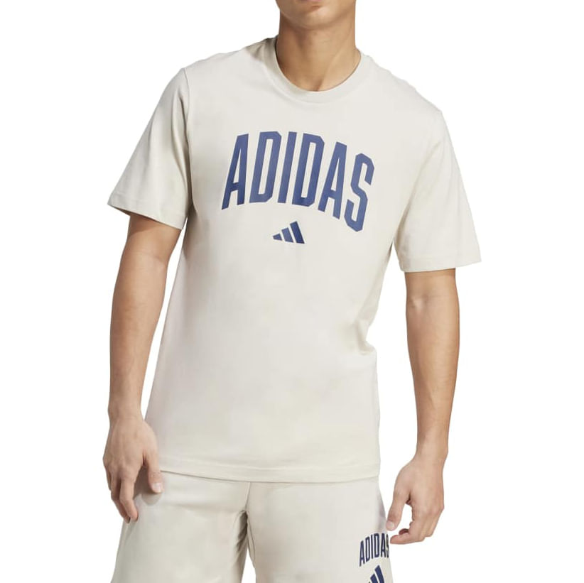 Adidas Camiseta JM6415 M GRAFICA COLLEGIATE Beige Algodao -3-